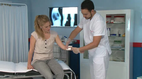 Healing bleeding Stock Footage 35856876