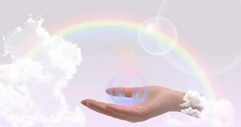 Healing hand website header/banner Stock Illustration