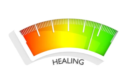 Healing measuring device with arrow and scale. Stock Footage 166372717