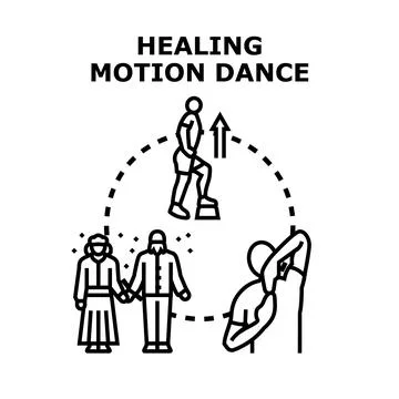 Healing motion dance concept vector illustration Stock-Illustration