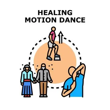 Healing motion dance concept vector illustration Stock-Illustration