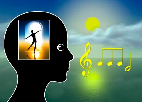 Healing Music Stock Illustration
