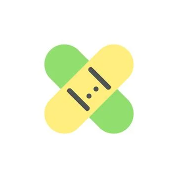 Healing patch flat color ui icon 스톡 일러스트