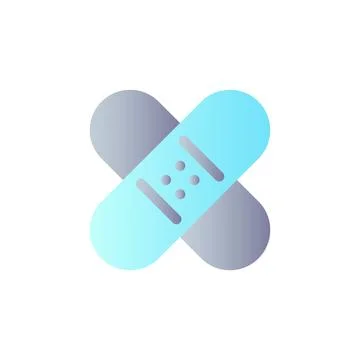 Healing patch flat gradient color ui icon Illustrazione stock