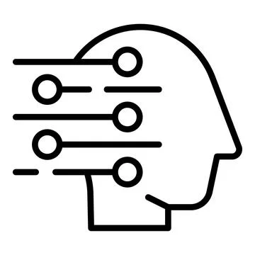 Healing perception icon outline vector. Visual sensory Illustrazione stock