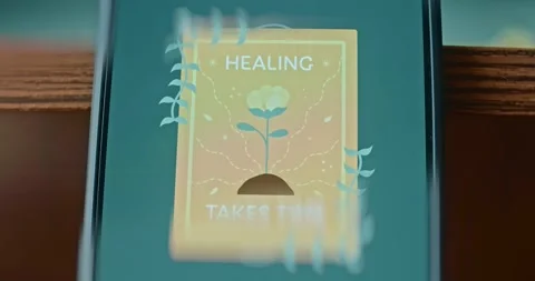 Healing Takes Time lettering, presentation Stock Footage 313291993