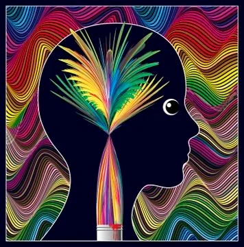 Healing through Arts Illustrazione stock
