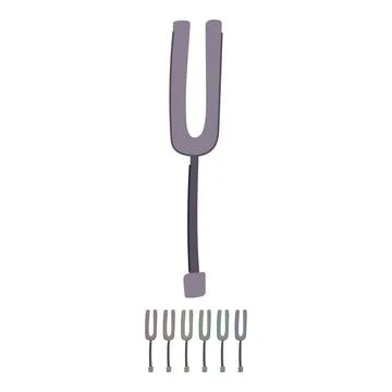 Healing tuning fork vector cartoon graphic Stock Illustration