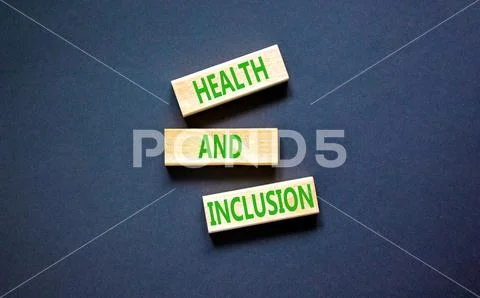 Health and inclusion symbol. Concept words Health and inclusion on ...