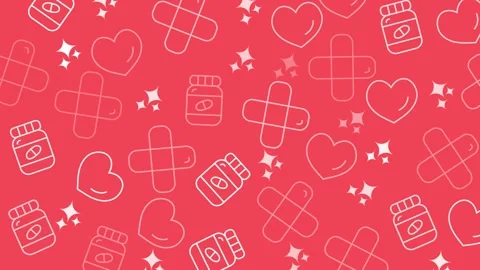 Health and Wellness Pattern Background for Medical Presentations. Stock Footage 320149416