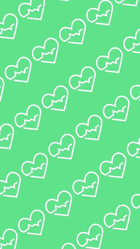 Health and wellness pattern with seamless heart rate monitor line art icons Stock Footage 334705365