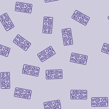 Health app interface personalized tech line seamless pattern イラスト素材