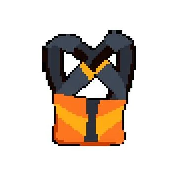Health back posture corrector pixel art vector illustration Stock Illustration