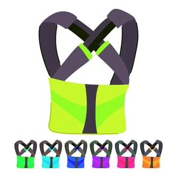 Health back posture corrector vector cartoon graphic Stock Illustration