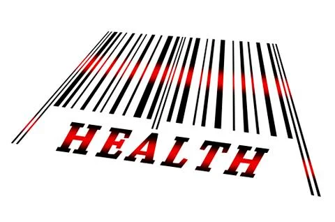 Health on barcode Stock Illustration