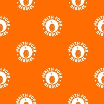 Health berries pattern vector orange Illustrazione stock
