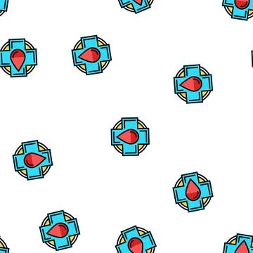 Health blood vector seamless pattern Illustrazione stock
