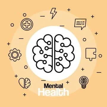 Health brain with creative and intelligence mind 스톡 일러스트