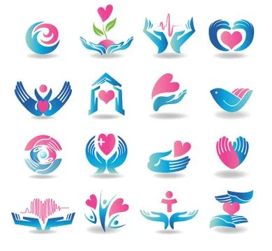 Health care design elements Stock Illustration