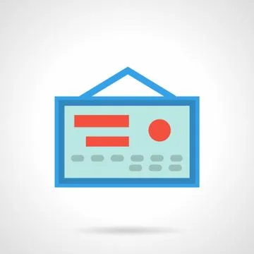 Health certificate flat color vector icon Stock Illustration