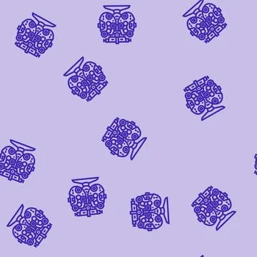 Health check optometry vision eye line vector seamless pattern Stock Illustration