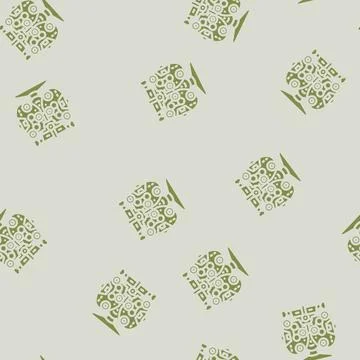 Health check optometry vision eye glyph vector seamless pattern Stock Illustration