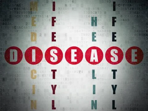 Health concept: Disease in Crossword Puzzle イラスト素材