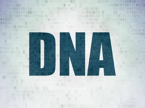Health concept: DNA on Digital Data Paper background Illustrazione stock