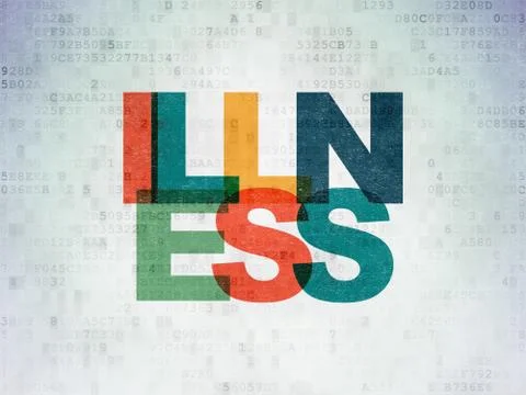Health concept: Illness on Digital Data Paper background Stock Illustration