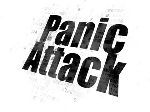 Health concept: Panic Attack on Digital background Stock Illustration