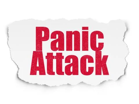 Health concept: Panic Attack on Torn Paper background Stock Illustration