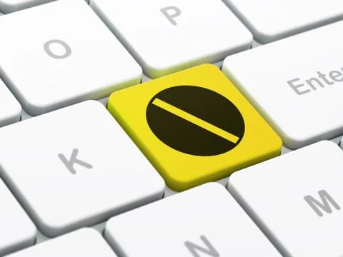 Health concept: Pill on computer keyboard background Stock-Illustration