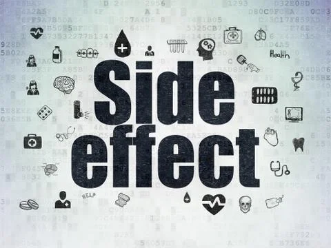 Health concept: Side Effect on Digital Data Paper background Stock-Illustration