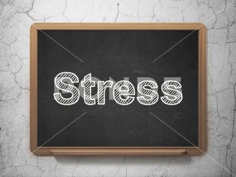 Health concept: Stress on chalkboard background Stock Illustration