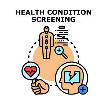 Health condition screening detecting various diseases Stock Illustration