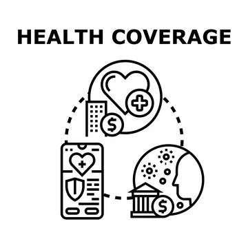 Health coverage concept creating secure medical protection Stock Illustration