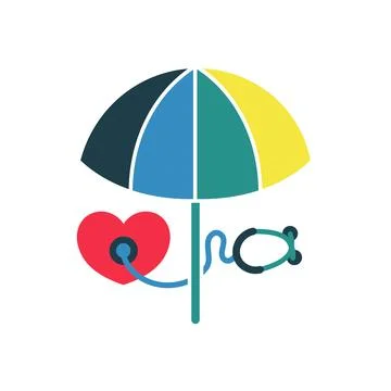 Health coverage icons Stock Illustration