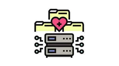 Health data analysis color icon animation Stock Footage 326097155