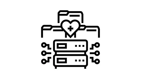 Health data analysis line icon animation Stock Footage 326133896