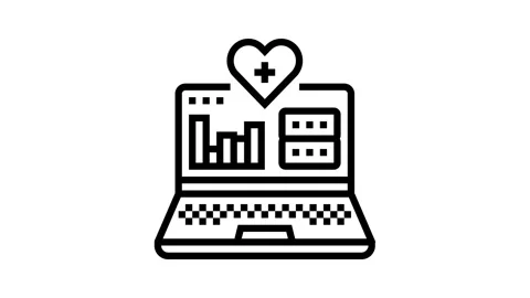 Health data dashboard personalized line icon animation Stock Footage 326125190