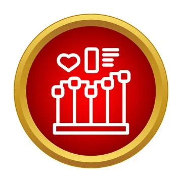 Health data tracking application showing heart rate statistics Stock Illustration