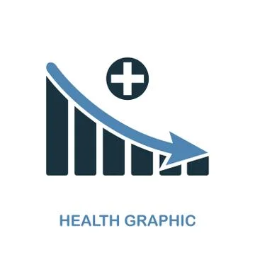 Health Decrease Graphic icon. Monochrome style design from diagram icon Stock Illustration