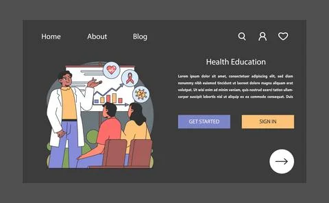 Health Education concept. Flat vector illustration. イラスト素材