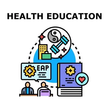 Health education program offering holistic wellness support 库存插图
