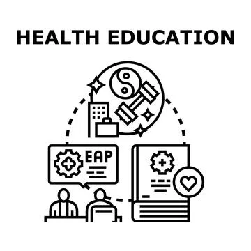 Health education program offering holistic wellness support 스톡 일러스트