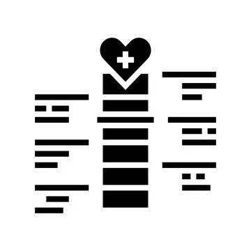 Health goal progress bar tech glyph icon vector illustration Stock Illustration