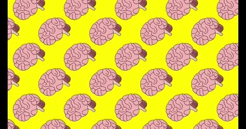 Health icon brain tiling effects Stock Footage 334726380