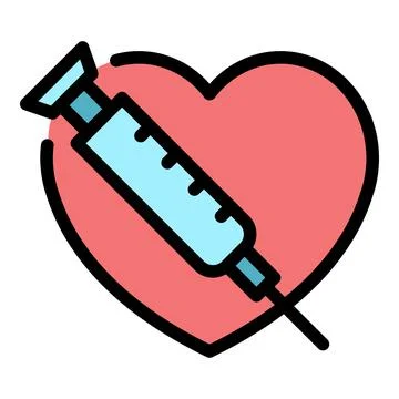 Health injection icon vector flat Stock Illustration