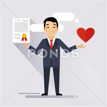 Health Insurance Contract Vector Illustartion Stock Illustration