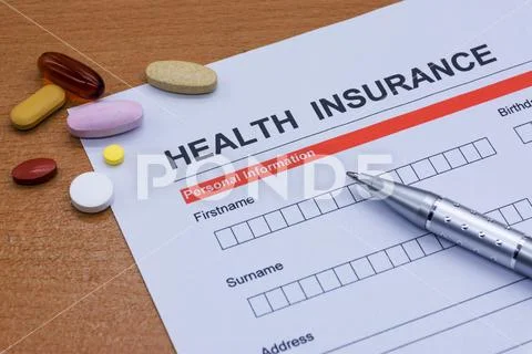 Health Insurance Paperwork, Medicine, Stethoscope. Health Insurance Claim C..